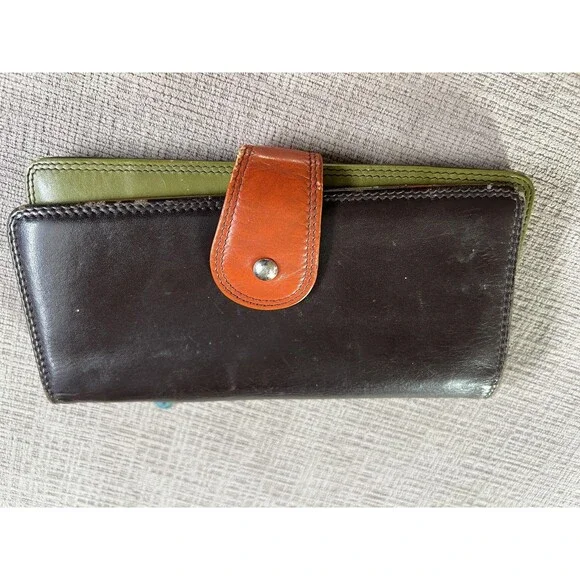 Original Prym Multicolor Leather Wallet Women One Size Zip ID Card Leopard - Picture 1 of 9